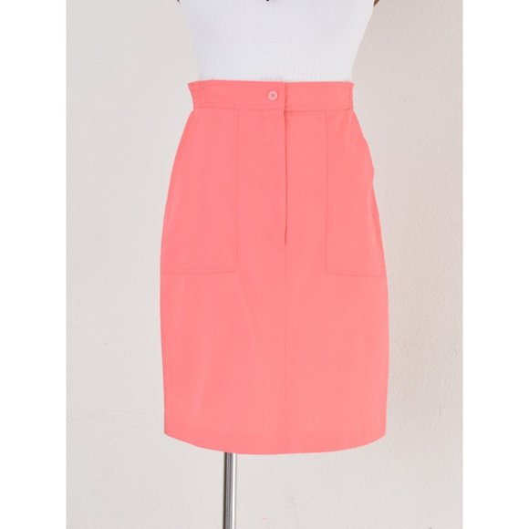 Vintage 90s‎ Salmon High Waisted Skirt size 12 | 28-30 waist - Picture 5 of 10